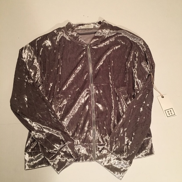 Have Jackets & Blazers - NWT Crushed Silver Velvet Track Jacket Have Jackets & Blazers - NWT Crushed Silver Velvet Track Jacket